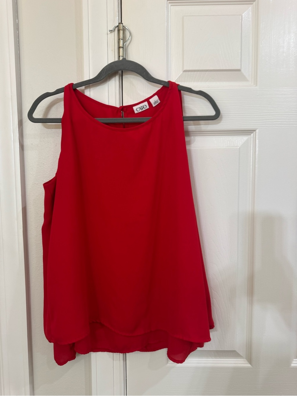 Cato Bright Red Layered Chiffon Camisole